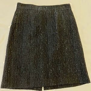 Textured Navy Ann Taylor 4 high waist pencil skirt